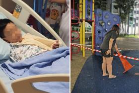 Boy breaks arm after tripping over hole at Sengkang playground