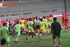 Merlion Cup final between M'sia and HK ends in bench-clearing chaos at Jalan Besar Stadium