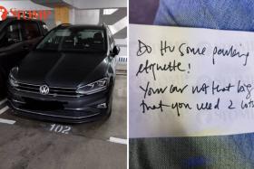 Driver gets note about 'parking etiquette', even though he parked properly