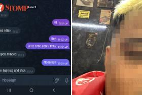 Stomper Anon came across a driver who made inappropriate sexual propositions when she tried booking a ride via the SG Car Hitch chat group on June 3. 