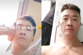 Vincent has also posted videos of himself exercising topless on trains.