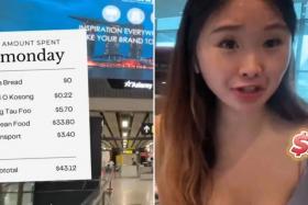 The undergraduate at the National University of Singapore decided to document her daily expenses for a week as an intern.