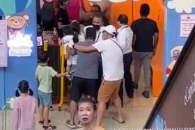 'Whole family die': Couples clash in front of their kids at indoor playground