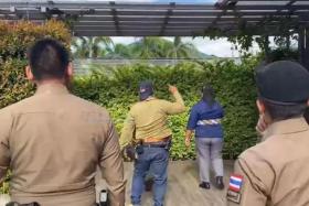 Thai police launched an investigation examining the circumstances surrounding the accident when they arrived at the scene of the fall.