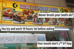 No criticism please: Muslim food stall in Marsiling slams customers for their poor reviews