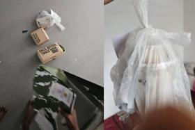 Customer incensed after food delivery rider leaves wet bag on floor and 'runs away'
