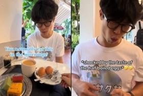 Local TikToker gets her South Korean husband to try half-boiled eggs