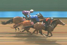 The Ricardo Le Grange-trained Bestseller (Vlad Duric) scoring a 1/2-length win over newcomer and stablemate Elite Jubilation (Rozlan Nazam) in a barrier trial over 1,000m on Tuesday. King Arthur (Fadzli Yusoff) is third.
