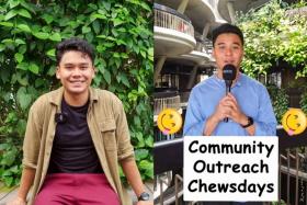 Ahmad Amsyar Mohd Adom, 22, posts Community Outreach Chewsdays (COC) videos every Tuesday on his social media platforms.