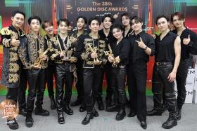 K-pop group Seventeen scored four wins at the 38th Golden Disc Awards, including top prize Album of the Year. 

