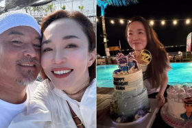 Fann Wong surprised by husband Christopher Lee on birthday