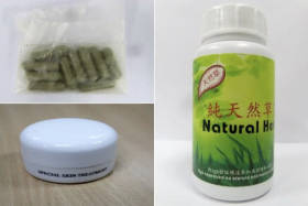 Natural Herbs, La Mu Cao Capsules and Special Skin Treatment.