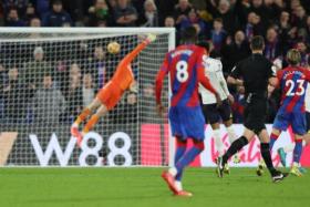 Crystal Palace&#039;s Conor Gallagher scores their third goal.