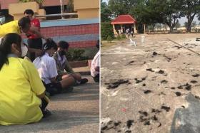 A video of the incident showed a teacher cutting students&#039; hair haphazardly, and photos on social media showed hair strewn on the ground.