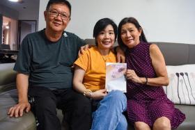 Ms Joanna Poon with her parents Poon Mun Wai and Koh Meng Eng. Her numerous setbacks inspired her to write a book titled Glimpse Into Jo Battle.