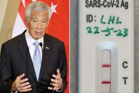 Prime Minister Lee Hsien Loong said he tested positive for Covid-19 after recent work trips.
