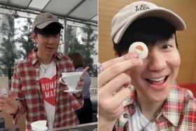 JJ Lin became a barista for an hour on National Day at Miracle Coffee, his pop-up cafe at Marina Bay Sands.