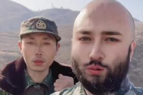 The influencer&#039;s (right) face would regularly become distorted in his videos, a telltale sign he was using deepfake AI technology.