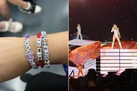 A friendship bracelet gifted to a Swiftie usher on her way home from Taylor Swift&#039;s concert at the National Stadium on March 2.