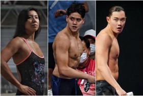National swimmers (from left) Amanda Lim, Joseph Schooling and Teong Tzen Wei admitted to consuming controlled drugs while they were representing Singapore overseas.