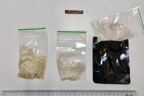 The packets of substances suspected were concealed in black packaging. 