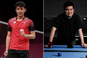 Badminton star Loh Kean Yew (left) and former world No.1 pool player Aloysius Yapp have been shortlisted for the Sportsman of the Year award.
