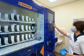 Similar to a vending machine, the SMARTVacc allows nurses to select from different types of vaccines for patients.