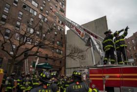 The blaze broke out on Jan 9 in the 19-floor Twin Parks North West building in New York.