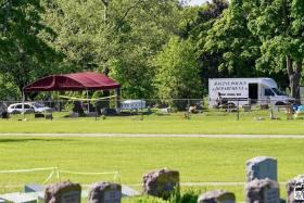 The police department in Racine, Wisconsin, reported on Twitter that multiple gunshots were fired at Graceland Cemetery.
