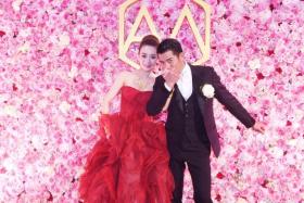 Chinese model Moka Fang posts on Weibo photos of her wedding with Hong Kong superstar Aaron Kwok held five years ago.