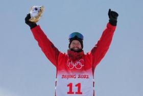 Cancer survivor Max Parrot of Canada  won gold in the men&#039;s snowboard slopestyle at the Beijing Winter Olympics on Feb 7, 2022.