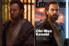 Scottish actor Ewan McGregor is seen holding Kenobi&#039;s iconic blue lightsaber on the cover of American magazine Entertainment Weekly.