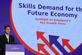 Education Minister Chan Chun Sing speaking at the launch of the inaugural Skills Demand for the Future Economy report on Dec 8, 2021.