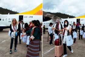 Twenty-three tourists landed in Bhutan on Sept 23 after the Covid-19 pandemic forced it to close its borders for more than two years.