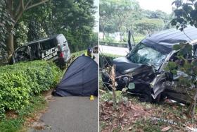 The driver was pronounced dead at the scene by an SCDF paramedic.