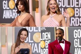 (Clockwise from top left) Jenna Ortega, Margot Robbie, Billy Porter and Michelle Yeoh. 