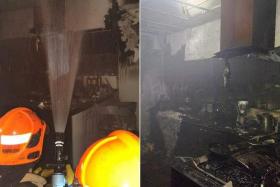 The SCDF was alerted to a fire at a second-storey HDB flat at Block 571 Pasir Ris Street 53 at 9.15pm on May 7, 2023.