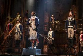 The musical Hamilton covers the life of American founding father Alexander Hamilton and his involvement in the American Revolution.