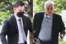 Lawyer Wee Hong Shern (left) had sent another lawyer, Ong Peng Boon, a text message relating to contraband cigarettes in May 2019.