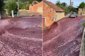 Videos circulating online show a red torrent gushing down a hill through Sao Lourenco do Bairro, which has a population of more than 2,000 people.