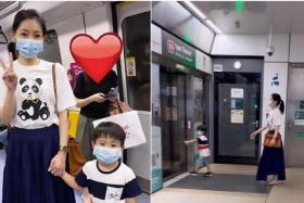 Sharon Au posted a video of herself with her godson Ethan on the train on Instagram on Tuesday.