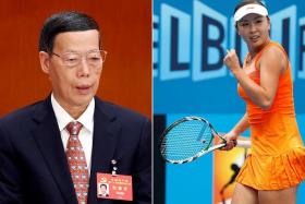 Chinese former Vice-Premier Zhang Gaoli (left) was accused of sexual assault by tennis star Peng Shuai.