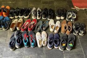 The donation drive was initiated by ItsRainingRaincoats after it realised many migrant workers do not have sports shoes.