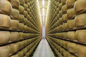 Mr Giacomo Chiapparini was buried under 40-kg wheels of cheese when a shelf in his cheese warehouse broke.