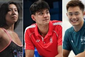 National swimmers (from left) Amanda Lim, Joseph Schooling and Teong Tzen Wei admitted to consuming controlled drugs while they were representing Singapore overseas.