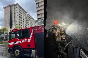 The Singapore Civil Defence Force said it was alerted at about 2.10pm to a fire at Block 706 Clementi West Street 2.