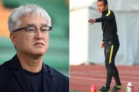 New Lions head coach Tsutomu Ogura (left) has named compatriot Kosei Nakamura as his assistant coach for the national team.