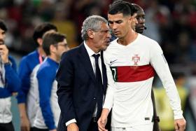 Portugal coach Fernando Santos has denied reports that his star striker and captain Cristiano Ronaldo wants to leave the squad after he was dropped against Switzerland in the World Cup round of 16. 