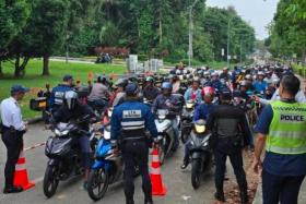 A total of 269 motorcycles were stopped for checks in the joint operation by the Traffic Police, National Environment Agency and Land Transport Authority.