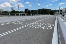 Enforcement cameras have been installed along the viaduct leading to Woodlands Checkpoint to identify cars that cross the double white lines. 